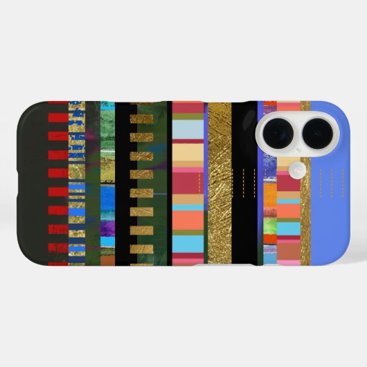 Gestreept kleurrijk patroon Case-Mate iPhone case (Achterkant (horizontaal))