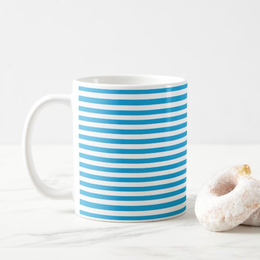 Gestreept koffiekopje koffiemok (Met donut)