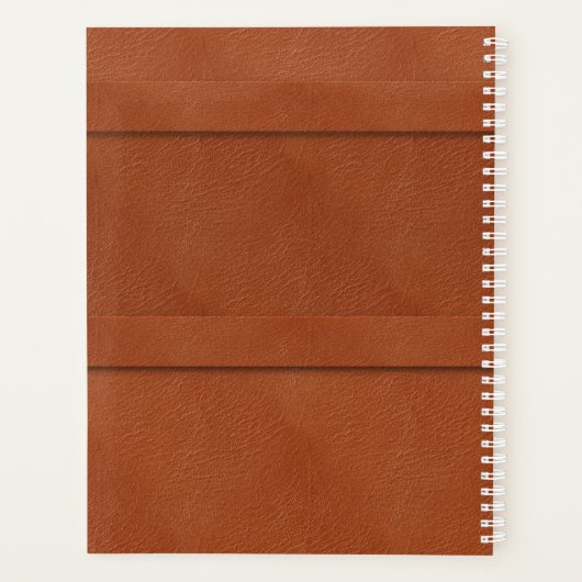 Gestreept leder planner (Achterkant)