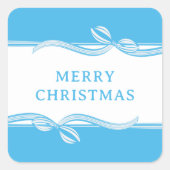 Gestreept lint vierkant sticker (Voorkant)