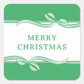 Gestreept lint vierkante sticker (Voorkant)