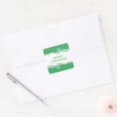 Gestreept lint vierkante sticker (Envelop)