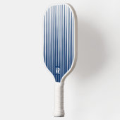 Gestreept marineblauw en wit modern abstract op ma pickleball paddle (Links)