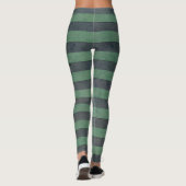Gestreept medium groen en donkergrijze legging (Achterkant)