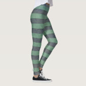Gestreept medium groen en donkergrijze legging (Rechts)