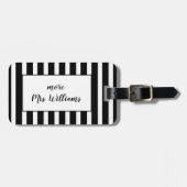 Gestreept meer mevrouw bagagelabel (Voorkant horizontaal)