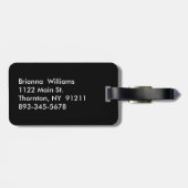 Gestreept meer mevrouw bagagelabel (Achterkant horizontaal)