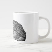 Gestreept met ingetrokken poten grote koffiekop (Rechts)