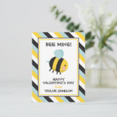 Gestreept Mijne Valentijnskaarten voor in de Klas Briefkaart (Staand voorkant)