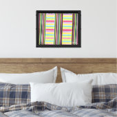 Gestreept Mixed Media Canvas Afdruk (Insitu (Slaapkamer))