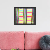 Gestreept Mixed Media Canvas Afdruk (Insitu (Woonkamer))