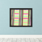 Gestreept Mixed Media Canvas Afdruk (Insitu (Houten vloer))