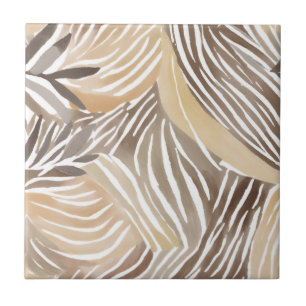 Gestreept Modern Neutraal Beige Eenvoudig Tegeltje