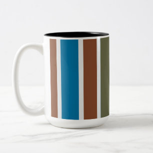 Gestreept mok in twee kleuren, 0,45 l