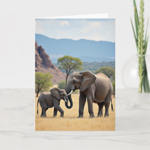 Gestreept olifant liefde kaart