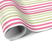 gestreept olijfroze cadeaupapier (Rol Hoek)