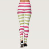 gestreept olijfroze leggings (Achterkant)