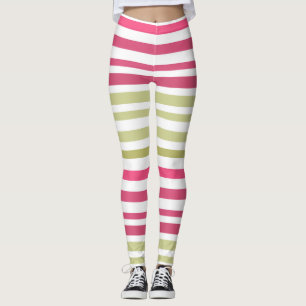gestreept olijfroze leggings