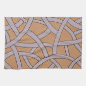 Gestreept ontwerp Bruin Paars Theedoek (Horizontaal)