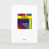 Gestreept ontwerp in meerdere kleuren, bedankkaart (Achterkant)