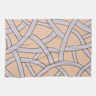 Gestreept ontwerp Roze Paars Theedoek