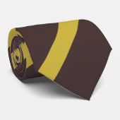 Gestreept oud goud stropdas (Opgerold)