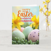 Gestreept Ovaal Lente Kaart (Gele Bloem)