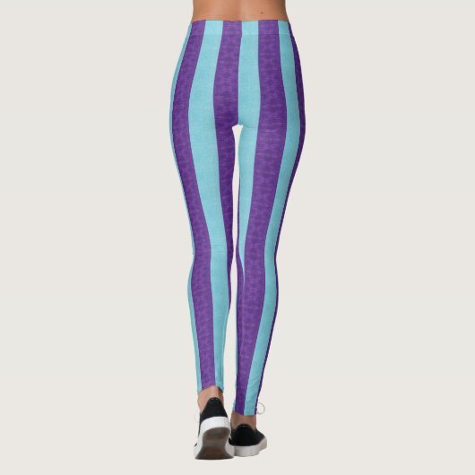 Gestreept paarse leggings (Achterkant)