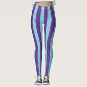 Gestreept paarse leggings (Voorkant)