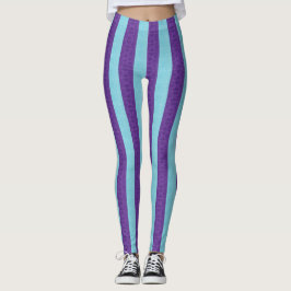 Gestreept paarse leggings