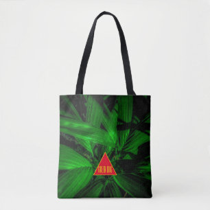 Gestreept palm tote bag