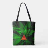 Gestreept palm tote bag (Achterkant)