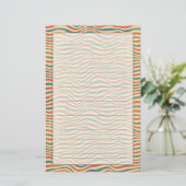 Gestreept patroon briefpapier (Staand voorkant)