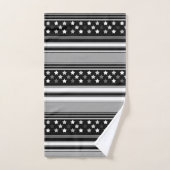 Gestreept patroon horizontaal met sterren bad handdoek (Handdoek)