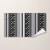 Gestreept patroon horizontaal met sterren bad handdoek (Handdoek)