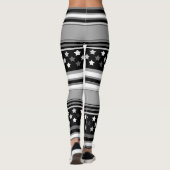 Gestreept patroon horizontaal met sterren leggings (Achterkant)
