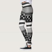 Gestreept patroon horizontaal met sterren leggings (Links)
