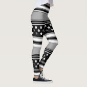 Gestreept patroon horizontaal met sterren leggings (Rechts)