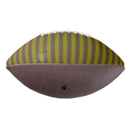 Gestreept patroon in chocoladebruin en olijfgroen american football