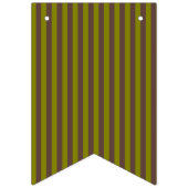 Gestreept patroon in chocoladebruin en olijfgroen vlaggetjes (Derde vlag)