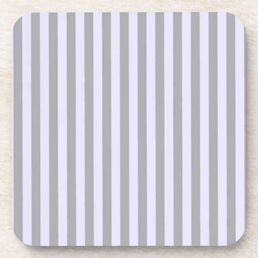Gestreept patroon in grijs en lavendel bier onderzetter (Voorkant)
