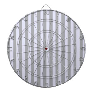Gestreept patroon in grijs en lavendel dartbord