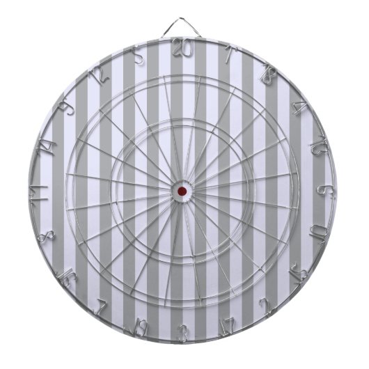 Gestreept patroon in grijs en lavendel dartbord (Voorkant)