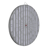 Gestreept patroon in grijs en lavendel dartbord (Voorkant Links)