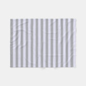 Gestreept patroon in grijs en lavendel fleece deken (Voorkant (Horizontaal))