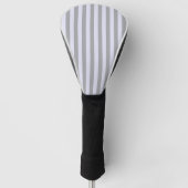 Gestreept patroon in grijs en lavendel golfheadcover (Voorkant)