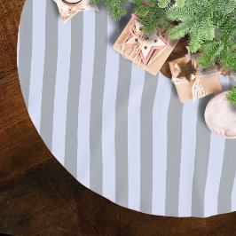 Gestreept patroon in grijs en lavendel kerstboom rok