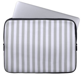Gestreept patroon in grijs en lavendel laptop sleeve