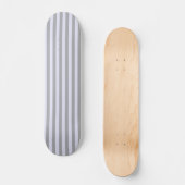 Gestreept patroon in grijs en lavendel persoonlijk skateboard (Voorkant)