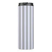 Gestreept patroon in grijs en lavendel thermosbeker (Achterkant)